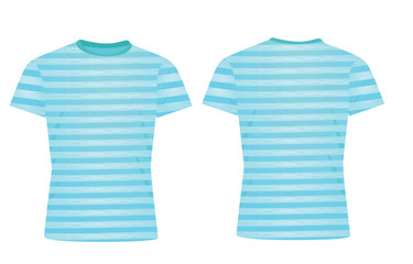 Wall Mural - Blue striped t shirt. vector illustration