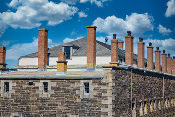 Wall Mural - An old stone fort in Halifax, Nova Scotia under blue skies