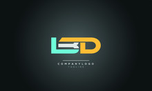 LBD L B D Letter Logo Alphabet Design Template Vector
