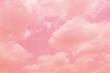 Beautiful sky and clouds in soft pastel color.Soft  pink cloud in the sky background colorful pastel tone.