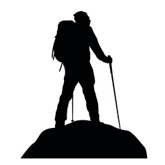 Wall Mural - adventurer silhouette