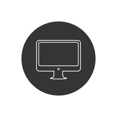 Wall Mural - Monitor computer line icon. Vector illustration