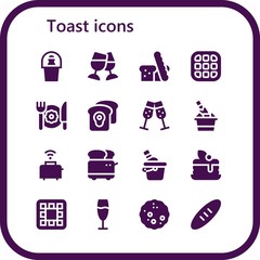 Sticker - toast icon set