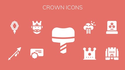 Canvas Print - crown icon set