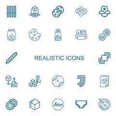 Wall Mural - Editable 22 realistic icons for web and mobile