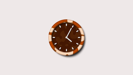 Army design clock icon,white background brown dark clock,clock icon