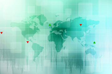 2d rendering Stock market online business concept. business Graph 