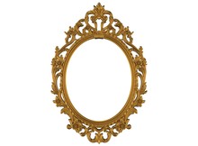 Oval Carved Antique Photo Frame Gold Antique Bronze