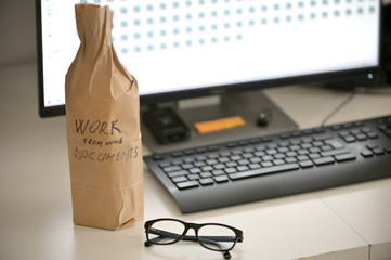 Work From Home drinking at work Office