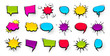 Colored peech bubble for comic text isolated background