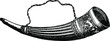 Horn of Ulphus Vintage Engraved line art drawing
