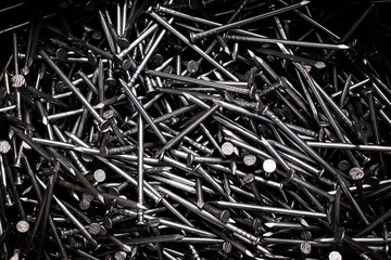 pile of steel nails