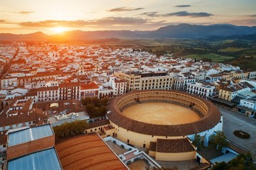 Wall Mural - Plaza de Toros de Ronda aerial view