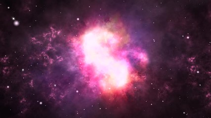 Wall Mural - flying through orion space nebula and stars night sky. traveling through star fields particle in spa
