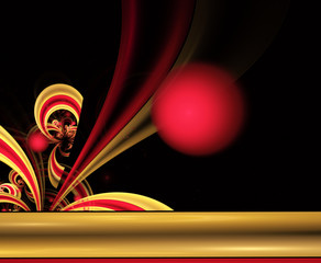 Wall Mural - Abstract color dynamic background with lighting effect. Fractal art