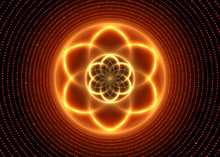 Sacred Geometry, Abstract Glowing Background. Vector Digital Graphic For Brochure, Website, Flyer, Print, Poster, Other Design.