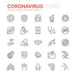 © Skellen - Collection of coronavirus related line icons. 48x48 Pixel Perfect. Editable stroke