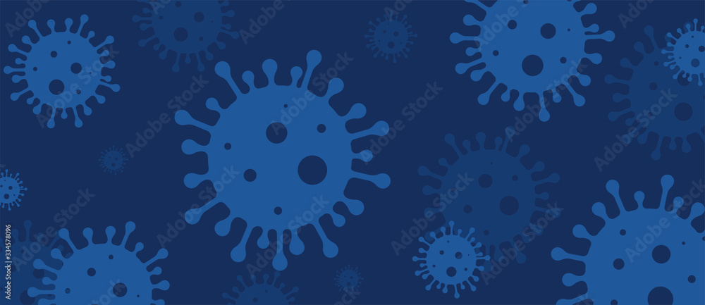 Coronavirus. Virus. COVID-2019. Outbreak coronavirus. Pandemic, medical, healthcare, infectious, virology, epidemiology concept. Corona virus 2019-nCoV. 3D background. Vector illustration. - obrazy, fototapety, plakaty 