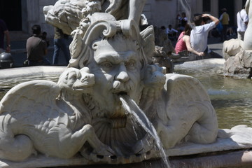 Wall Mural - fountain of the four rivers in rome italy