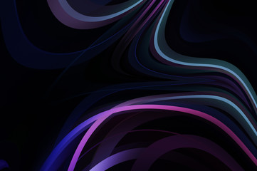 Fluid abstract background with colorful gradient. 2D illustration of modern movement.