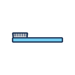 Sticker - toothbrush icon, line fill style