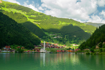 Uzungol skyline on sunny summer day