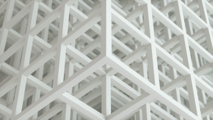 Wall Mural - white grey cubes business background. abstract architecture beautiful seamless cubic puzzle. 3d rend