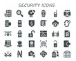 © Anna - Modern Simple Set of security Vector filled Icons