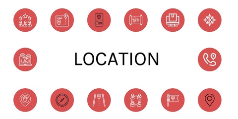 Sticker - location icon set