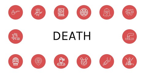 Canvas Print - death icon set