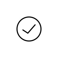 Sticker - Simple check line icon.