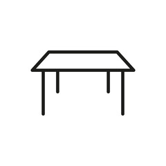 Poster - Simple table line icon.