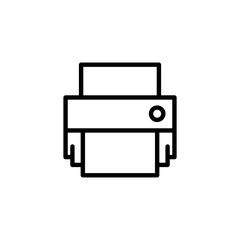 Poster - Simple printer line icon.