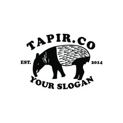 Wall Mural - tapir animal vector logo design