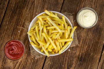 Wall Mural - Homemade French Fries (close-up shot; selective focus)