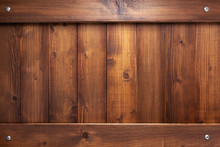 Wooden Plank Board And Screws As Background