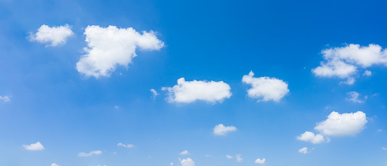 Wall Mural - Panorama blue sky and clouds with daylight natural background.