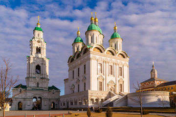 View of the Cathedral bell-tower in Astrakhan kremlin