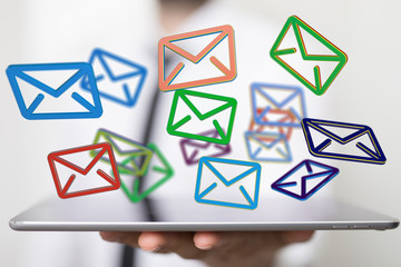 Online people network. Using internet for communication..