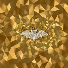 Gold Polygon Diamond Bat Background