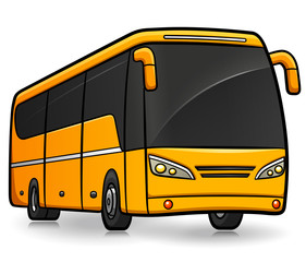 vector tourism bus isolated design