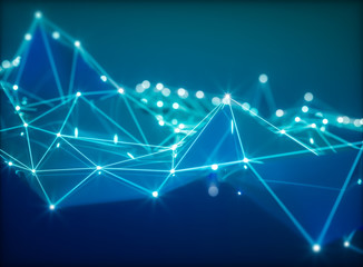 Abstract blue connection concept background	