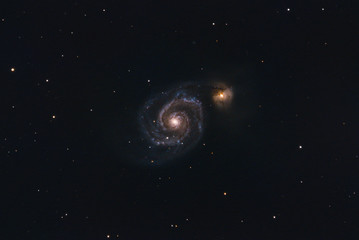 Wall Mural - The Whirlpool Galaxy Galaxy Messier 51 in the constellation Canes Venatici photographed with a Maksutov telescope from Mannheim in Germany.