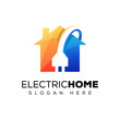 © Agung - electric home or house gradient logo design