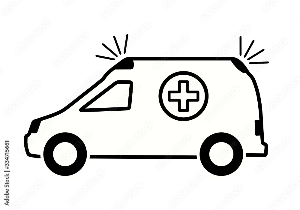 ambulans ikona - obrazy, fototapety, plakaty 
