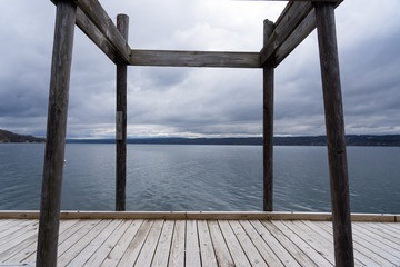 Wall Mural - Dock on Seneca Lake in the Finger Lakes of New York