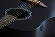 © Mikhail - black acoustic guitar close up