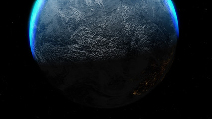 Wall Mural - View of the planet Earth from space during a sunrise. Elements of this image furnished by NASA.