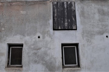 Wall Mural - Windows on an old wall