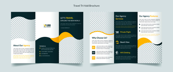 Travel trifold brochure template